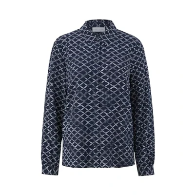 Abbildung von comma casual identity Hemdbluse, Damen, Größe: 36, Tiefblau