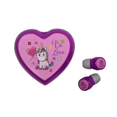 Abbildung von Konix Unik Écouteurs sans fil Pour Smartphones et tablettes Bluetooth 5.0 Autonomie 5 h Batterie 400 mAh Motif Be Love, Licorne