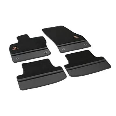 Abbildung von Seat 576863011ELOE Textilfußmatten Fußmatten Premium Velours Matten 4X Stoffmatten, schwarz/Kupfer, mit Cupra Logo