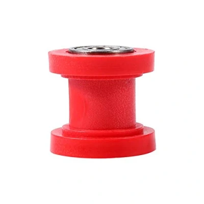Abbildung von Antriebskettenrolle, kettenrolle, Qiilu 10mm Kettenrolle Slider Spannrolle Pit Dirt Mini Bike Moto Atv(Rot)