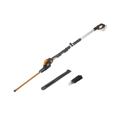 Abbildung von Worx Akku Heckenschere 20V WG252E.9, Teleskopstiel 3,6m, 45cm, bis 3,60 m Arbeitshöhe, Mit längenverstellbaren für hohe Reichweite 3.6m