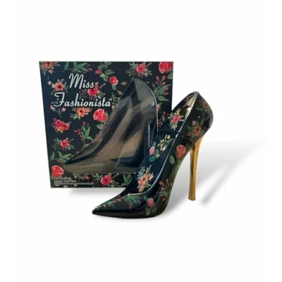 Abbildung von Tiverton Eau de Parfum Miss Fashionista Black, 1 tlg., Stiletto Form mit Blumenmuster