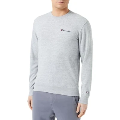 Abbildung von Champion Icons Crewneck Small LOGO Sweatshirt, Herren, Größe: Medium, Grey melange