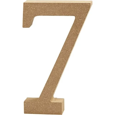 Abbildung von Creativ Deko Nummer &quot;7&quot;, MDF, 13 x2 cm, Braun