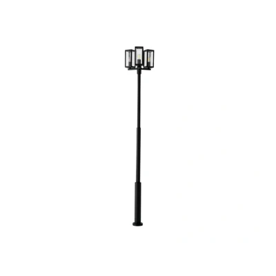 Abbildung von Lucande Außenleuchte Siveta, 240 cm, 3 flg., schwarz, Alu