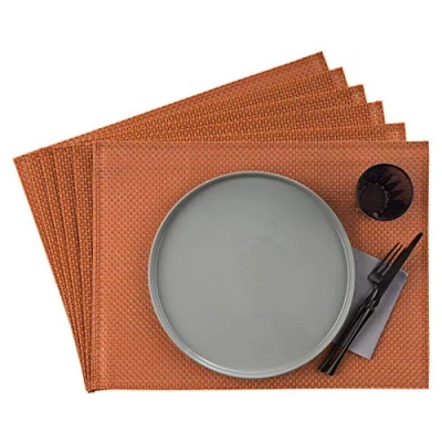 Abbildung von APS 60018 Sets von 6 schmalbandigen Platzdeckchen, 45 x 33 cm, Candy Rot