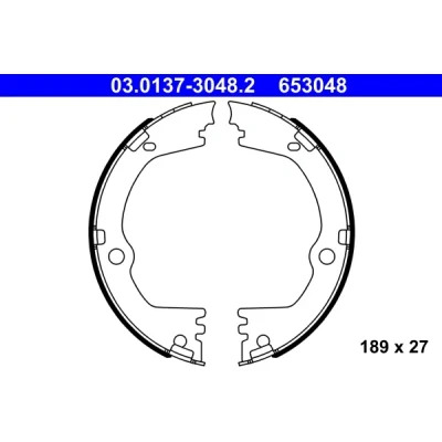 Abbildung von ATE 03.0137 3048.2 Handbremsbeläge ohne Hebel KIA: SORENTO 2, HYUNDAI: Grand SANTA Fé, FE 3