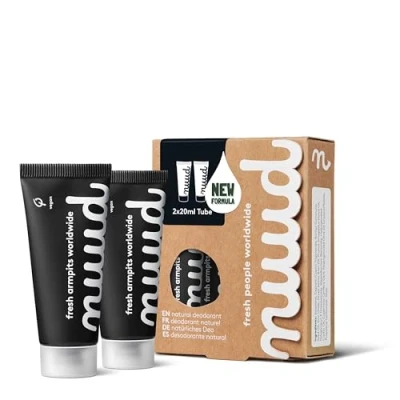 Abbildung von NUUD Smarter Pack NEUE FORMEL Natürliches veganes creme Deo gegen Schweißgeruch Naturkosmetik ohne Aluminium, Alkohol, Chemikalien und Tierversuche reicht 20 Wochen (40ml)