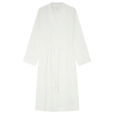 Abbildung von Women&#039;secret Damen Long Satin Robe Bademantel, Cotton White, M