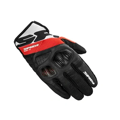 Abbildung von SPIDI, Flash R Evo, Herren Motorrad Handschuhe, schützend &amp; strapazierfähig, Sommerhandschuhe, wasserdicht rutschfest, Touchscreen tauglich, durchschnitt. Gewicht 0,1 kg, Farbe Rot, Größe M