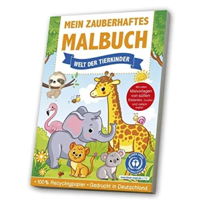 Abbildung von Mein zauberhaftes Malbuch: Welt der Tierkinder: Blauer Engel