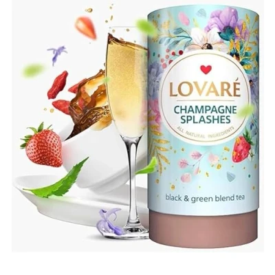 Abbildung von Lovare Tee Champagne Splashes schwarz in Tube 80g