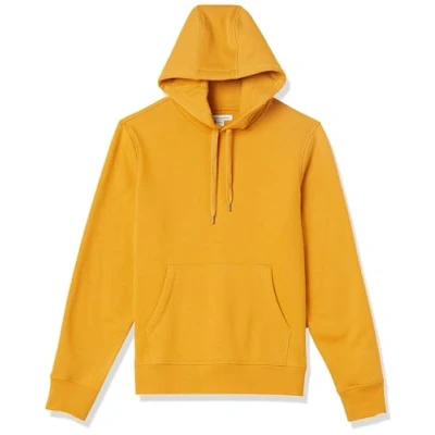 Abbildung von Amazon Essentials Herren Fleece Kapuzenpulli (erhältlich in den Größen Big &amp; Tall), Gold, L