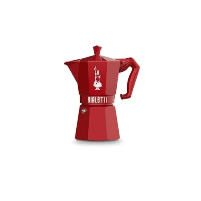 Abbildung von Bialetti Moka Exclusive, Mokka Kanne, Rot, Aluminium, 6 Tassen, Thermoplast, 1 Stück(e)