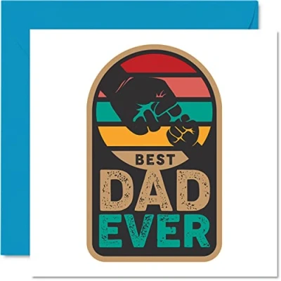 Abbildung von Stuff4 Special Father&#039;s Day Cards for Dad Best Ever Awesome Happy Birthday Card from Daughter Son, Father Gifts, 145mm x Fathers Greeting Gift Papa Daddy