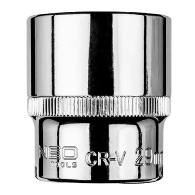 Abbildung von NEO TOOLS 08 429 Steckschlüsseleinsatz 1/2 29 mm Chrom Vanadium Stahl Sechskant
