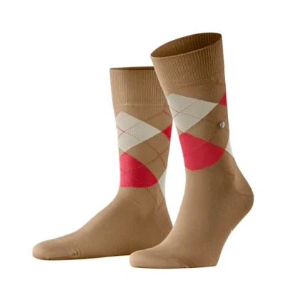 Abbildung von Burlington Herren King M SO Baumwolle Gemustert 1 Paar Socken, Braun (Beige Melange 5155) neu umweltfreundlich, 40 46