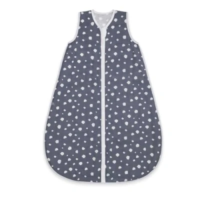 Abbildung von emma &amp; noah Premium Baby Schlafsack Sommer, Bequem Atmungsaktiv, 100% Bio Baumwolle, OEKO TEX Zertifiziert, Flauschig Weich, Bewegungsfreiheit, 0.5 TOG (Punkte Blau, 60 cm)