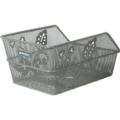 Abbildung von Fahrradkorb Für Hinten Basil Cento S FM Flower Mit Festmontage 31 X 21 9 Cm Olivgrün