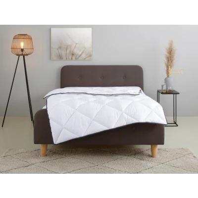 Abbildung von Home affaire Microfaserbettdecke &quot;Murau, Bettdecke 135x200 cm, 155x220 cm und weiteren Größen&quot;, normal, Füllung Polyester, Bezug Microfaser Carbon, (1 St.), Bettdecken, Sommer, Winter, 4 JZB, Decke mit Blauen Engel zertifiziert