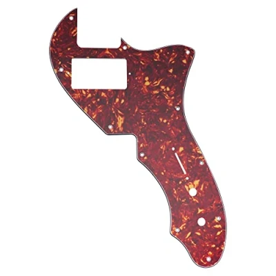 Abbildung von Musiclily Pro 11 Löcher Single H Gitarren Schlagbrett Pickguard für USA Fender 69 Tele Thinline Style E Gitarre, 4 lagig Vintage Tortoise