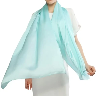 Abbildung von RIIQIICHY Stola Damen Festlich Fur Abendkleid Chiffon Türkis Schals Tücher Halstuch Sommer Schultertuch Hochzeit