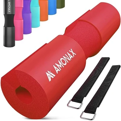 Abbildung von Amonax langhantel Polster, extra Dicke nackenpolster Barbell Pad Nackenschutz für hip Thrust und Squat, andere Übungen, Fitness, Krafttraining Männer Frauen (Rot)