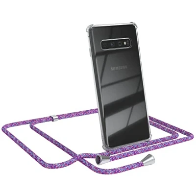 Abbildung von EAZY CASE Handykette kompatibel mit Samsung Galaxy S10 Handyhülle Umhängeband, Handykordel Schutzhülle, Silikonhülle, Hülle Band, Stylische Kette für Smartphone, Unicorn