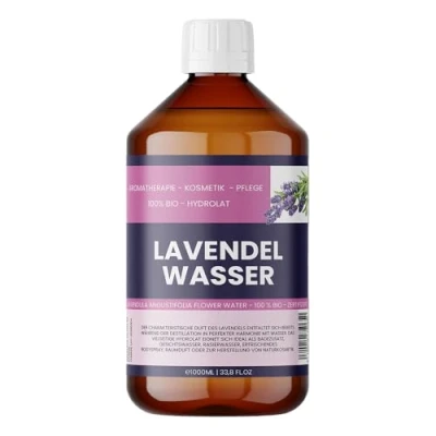 Abbildung von Nakobe Lavendelhydrolat Bio 1000 ml Organic Lavender Water 100% naturrein Hautpflege