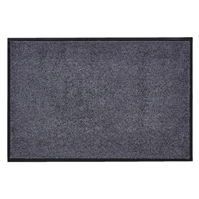 Abbildung von andiamo Premium Fußmatte Wash &amp; Clean langlebige Schmutzfangmatte Hauseingang als innen oder Fußabtreter im überdachten Außenbereich saugstarker Fußabstreifer 60 x 90 cm Grau