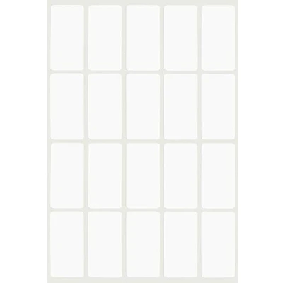 Abbildung von Sticker Weiß 40 mm x 19 Aufkleber 4 cm 1,9 viereckige Etiketten 1000 Stück von Royal Green