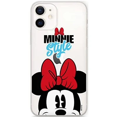 Abbildung von ERT GROUP Handyhülle für Apple iPhone 12 Mini Original und offiziell Lizenziertes Disney Muster Minnie 027 optimal an die Form des Handy angepasst, teilweise transparent