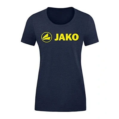 Abbildung von JAKO Damen T Shirt Promo, Marine Meliert/Neongelb, 34