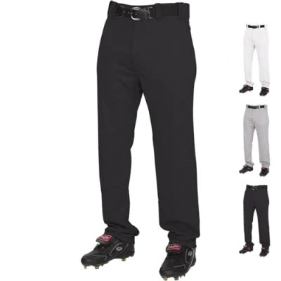 Abbildung von Rawlings Halbentspannte Baseballhose in voller Länge, solide und paspelierte Optionen, Erwachsenengrößen, mehrere Farben
