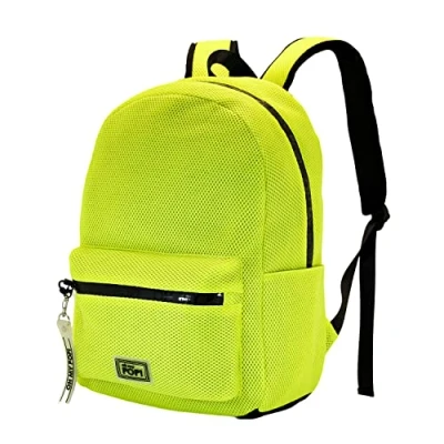 Abbildung von Oh My Pop! Yellow Neon Mesh Rucksack, Gelb