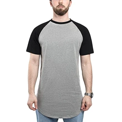 Abbildung von Blackskies Round Baseball Kurzarm Tshirt print, Herren, Größe: Medium, Grey/black