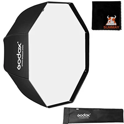 Abbildung von GODOX Softbox 120cm 47in Achteckige Schirm Softboxen Reflektor für Speedlite Studio Blitz Monolight Kamerablitz Blitzgerät Portrait Studioblitzleuchte (SB UBW120CM)