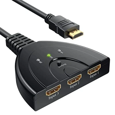 Abbildung von HDMI Splitter Switch，GANA 4K 3 in 1 Out Verteiler Signal ist Stabil und Glatt UHD Switcher für Supports Switch, PS4, X Box, HDTV, Laptop, PC, Spielkonsole (1080P,4K,3D)