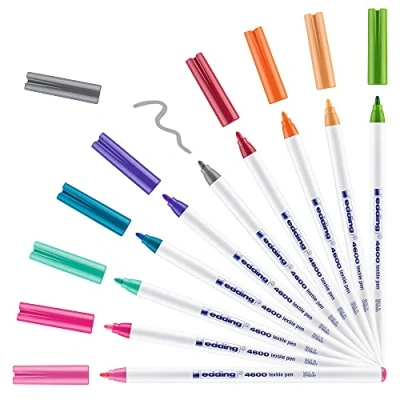 Abbildung von Edding 4600 Textilmarker 1mm 10pcs