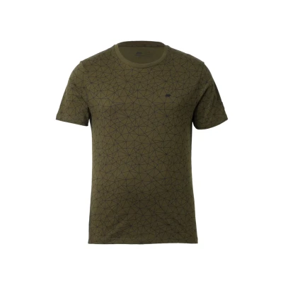 Abbildung von Forsberg Polygonmuster Tshirt print, Herren, Größe: Small, Dunkelgrün