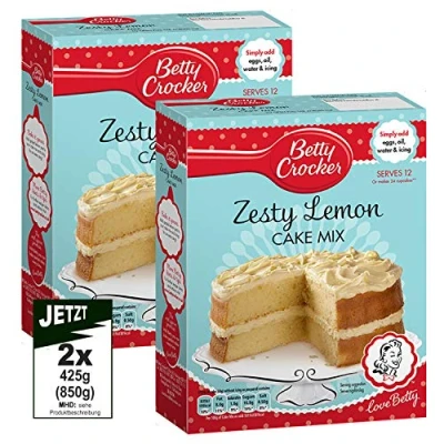 Abbildung von Betty Crocker Zesty Lemon Cake Mix 2x 425g (850g) Backmischung für Kuchen &amp; Torten