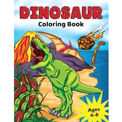 Abbildung von Dinosaur Coloring Book for Kids Ages 4 8: Prehistoric Dino Colouring Boys &amp; Girls (Coloring Books Kids)