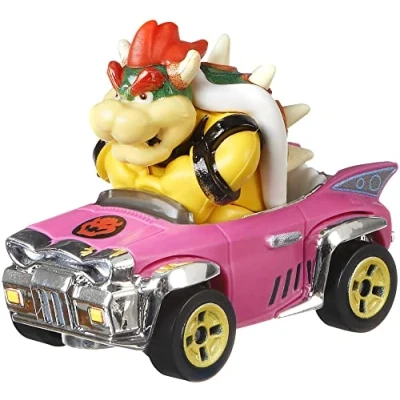 Abbildung von Hot Wheels GBG31 Mario Kart Figuren und Karts Cast Fahrzeuge im Maßstab 1:64, Spielzeug ab 3 Jahren