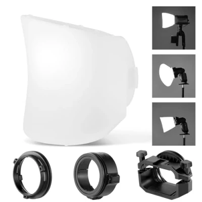 Abbildung von NEEWER CRS7 Softbox Diffusion Dome mit 3 Adapterringen, kompatibel Godox V1 Z1 Z2 Rundkopfblitz und quadratischem Speedlite Z760 mehr, Halterung für Videolicht MS60B MS60C MS150B
