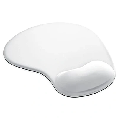 Abbildung von Gel Mauspad ergonomische Handgelenkauflage Office Komfort Mousepad Handgelenkpolster Handauflage Gelkissen Gelpolster Maus und Tastatur abwaschbar für Computer Laptop Notebook Weiss