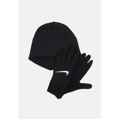 Abbildung von Nike Performance MEN&#039;S RUN DRY HAT AND Glove SET Fingerhandschuh, Größe: S/M, Black/silver