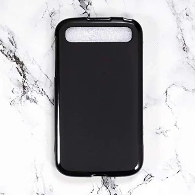 Abbildung von Shantime BlackBerry Schutzhülle für Q20, kratzfest, weiche TPU Rückseite, stoßfest, Silikongel, Gummi, Anti Fingerabdrücke, Ganzkörper Schwarz
