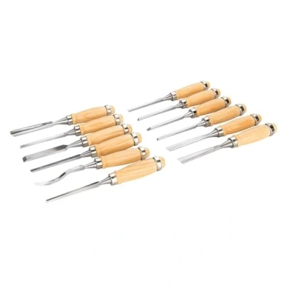 Abbildung von Beitelsatz Hohl und Stechbeitel Set 12 tlg. 200 mm