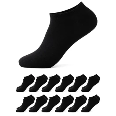 Abbildung von Occulto Herren &amp; Damen Sneaker Socken 6er Pack, 12er Pack (Modell: Chris) 12 X Schwarz 39 42