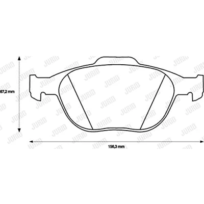 Abbildung von JURID 573085J Bremsbelagsatz nicht für Verschleißwarnanzeiger vorbereitet ohne Zubehör FORD: FIESTA 5, Focus Mk1 Schrägheck, Kombi